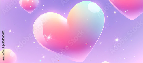 pink heart, AI generated photo