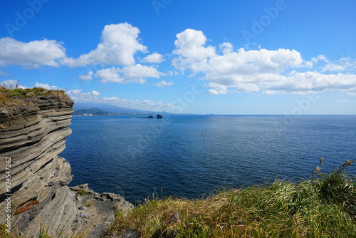 fine view from seaside cliff