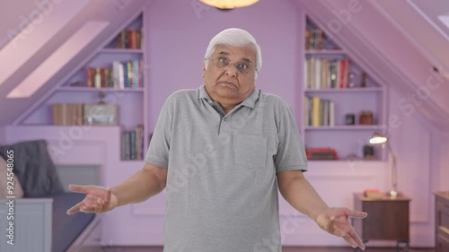 Confused Indian old man asking what question