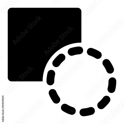 minus back, subtract, subtraction, shapes, pathfinder, graphic design, visual design solid or glyph icon