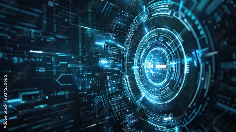 Abstract Futuristic Technology Interface Abstract Futuristic Technology Interface