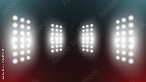 Abstract technology red blue background stadium stage hall with scenic lights of round futuristic technology user interface Blue vector lighting empty stage spotlight background.