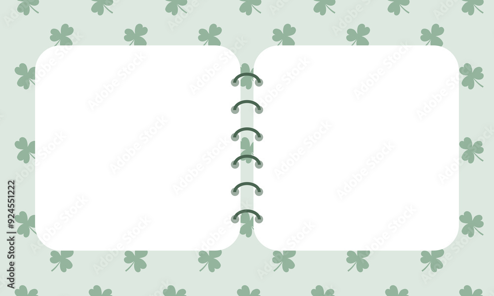 Poster notepad template design with sweet clover floral background Poster notepad template design with sweet clover floral background