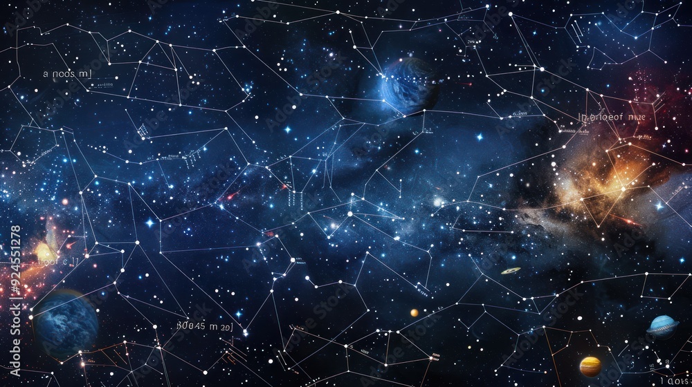 Obraz premium Cosmic Dance: A Starry Night Canvas