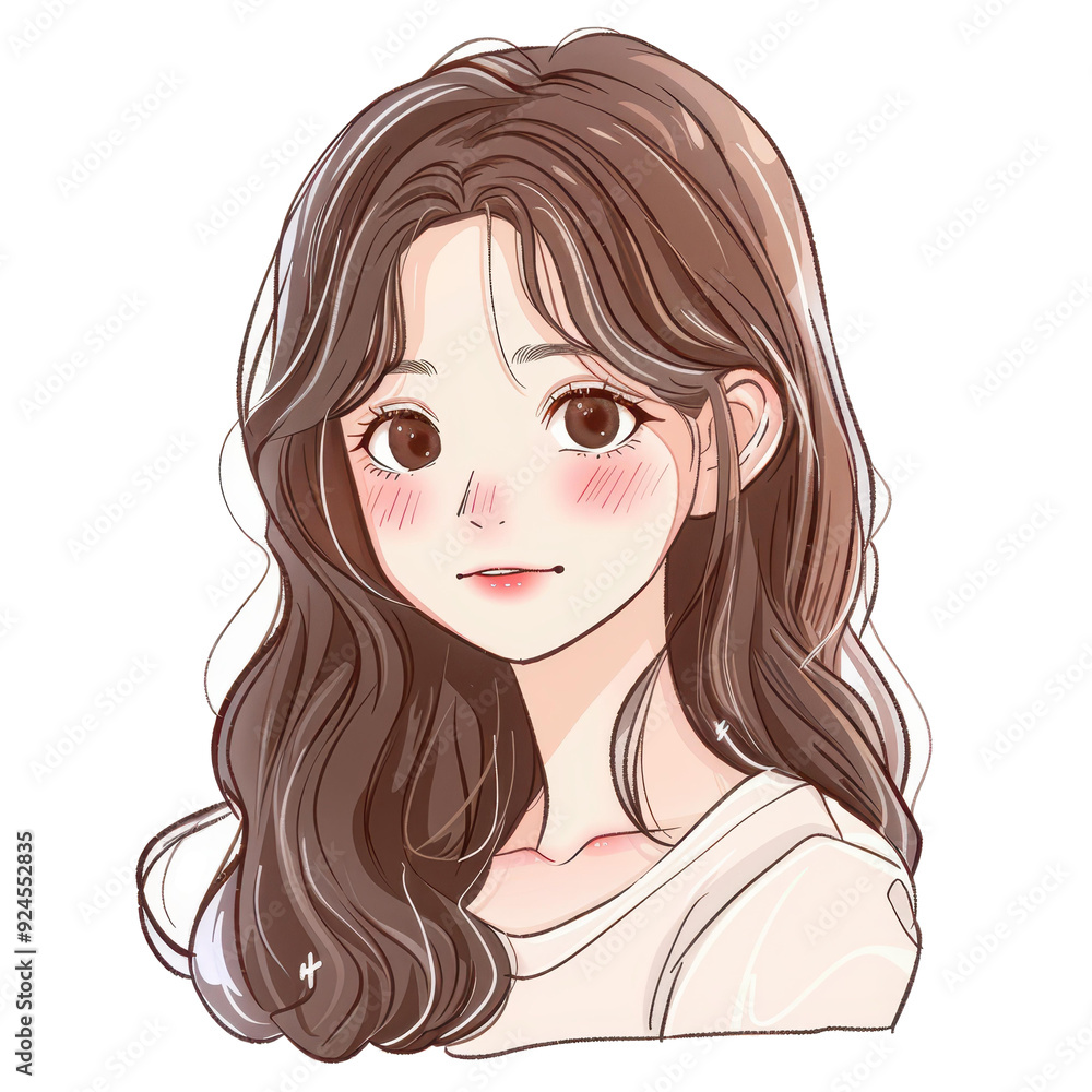 Description A charming cartoon girl sticker, designed in a light and playful style perfect for adding fun to your messages Description A charming cartoon girl sticker, designed in a light and playful style perfect for adding fun to your messages