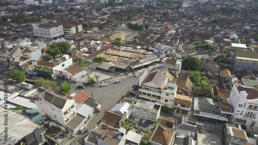 Aerial view of a neighborhood at Jogyakarta city. Central Java, Indonesia, Jogjakarta Aerial view of a neighborhood at Jogyakarta city. Central Java, Indonesia, Jogjakarta