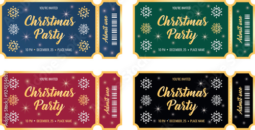 Christmas party ticket GOLDEN