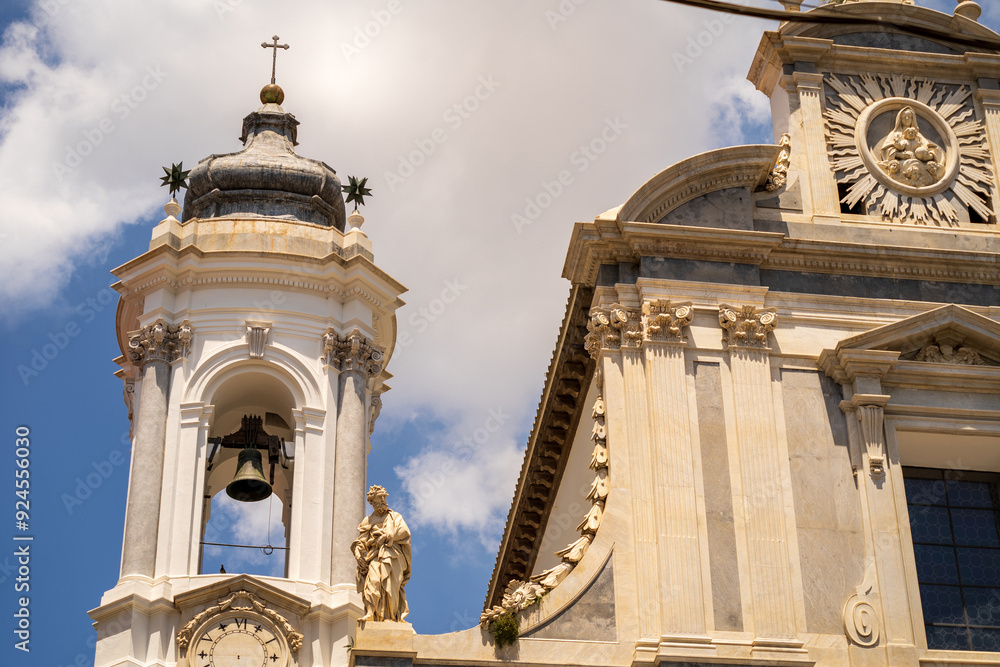 Elegance of Italian Church Architecture in Naples, Italy
