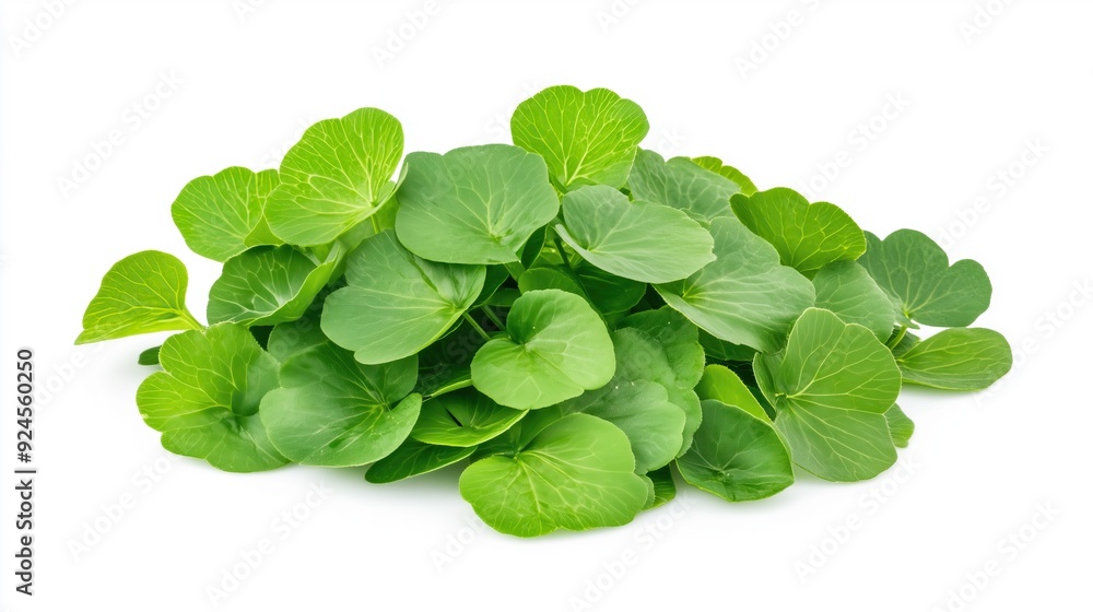 Pile of Centella asiatica on white background Pile of Centella asiatica on white background