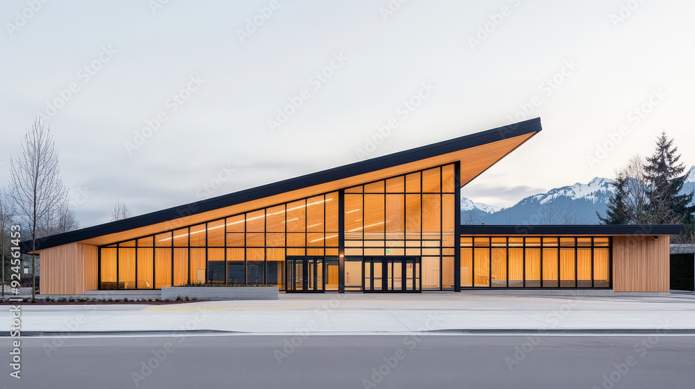 Fototapeta premium Community center using waste energy for heating