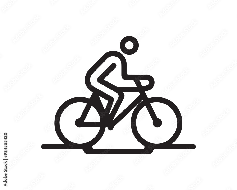 Obraz premium silhouette of a bicycle icon vector logo template