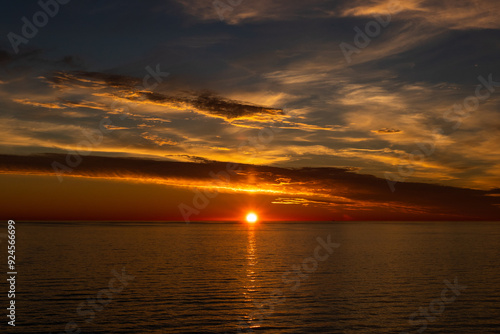 Sunset Over The Sea