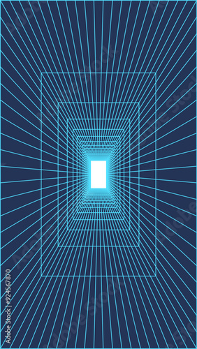 Perspective 3d mesh vortex, cyber tech geometric net pattern shape illustration, futuristic abstract mesh element icon, cyberpunk trendy wire frame form object, y2k geometry grid structure graphic.