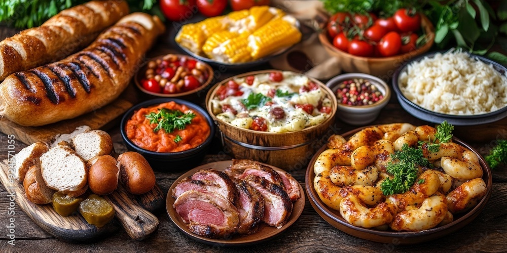 Authentic German Stew in a Rustic Kitchen Setting Authentic German Stew in a Rustic Kitchen Setting