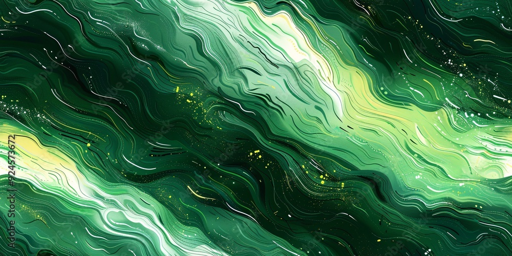 Vibrant neon green and textured green striped abstract illustration created by hand. Vibrant neon green and textured green striped abstract illustration created by hand.
