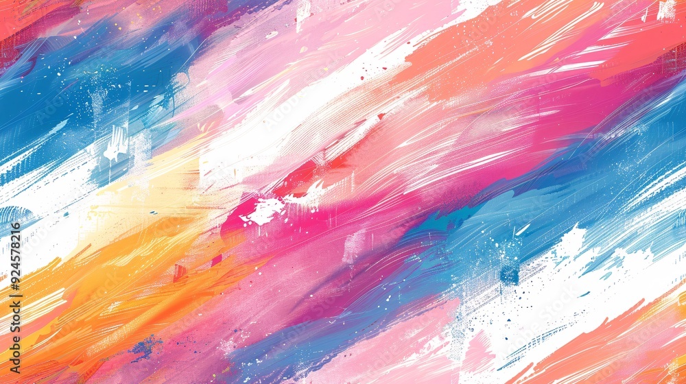 Vibrant patterned art featuring continuous multi-colored stripes and soft pastel hues in a fluid, brush-stroke style. Vibrant patterned art featuring continuous multi-colored stripes and soft pastel hues in a fluid, brush-stroke style.