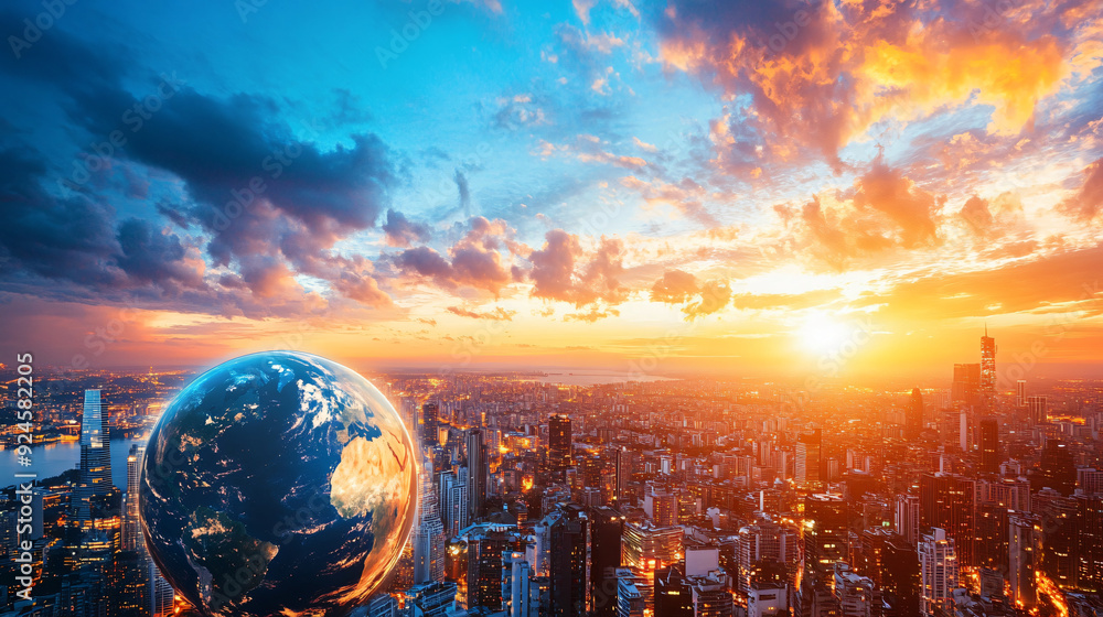 Obraz premium Global commerce trends in economics, with a focus on strategic insights