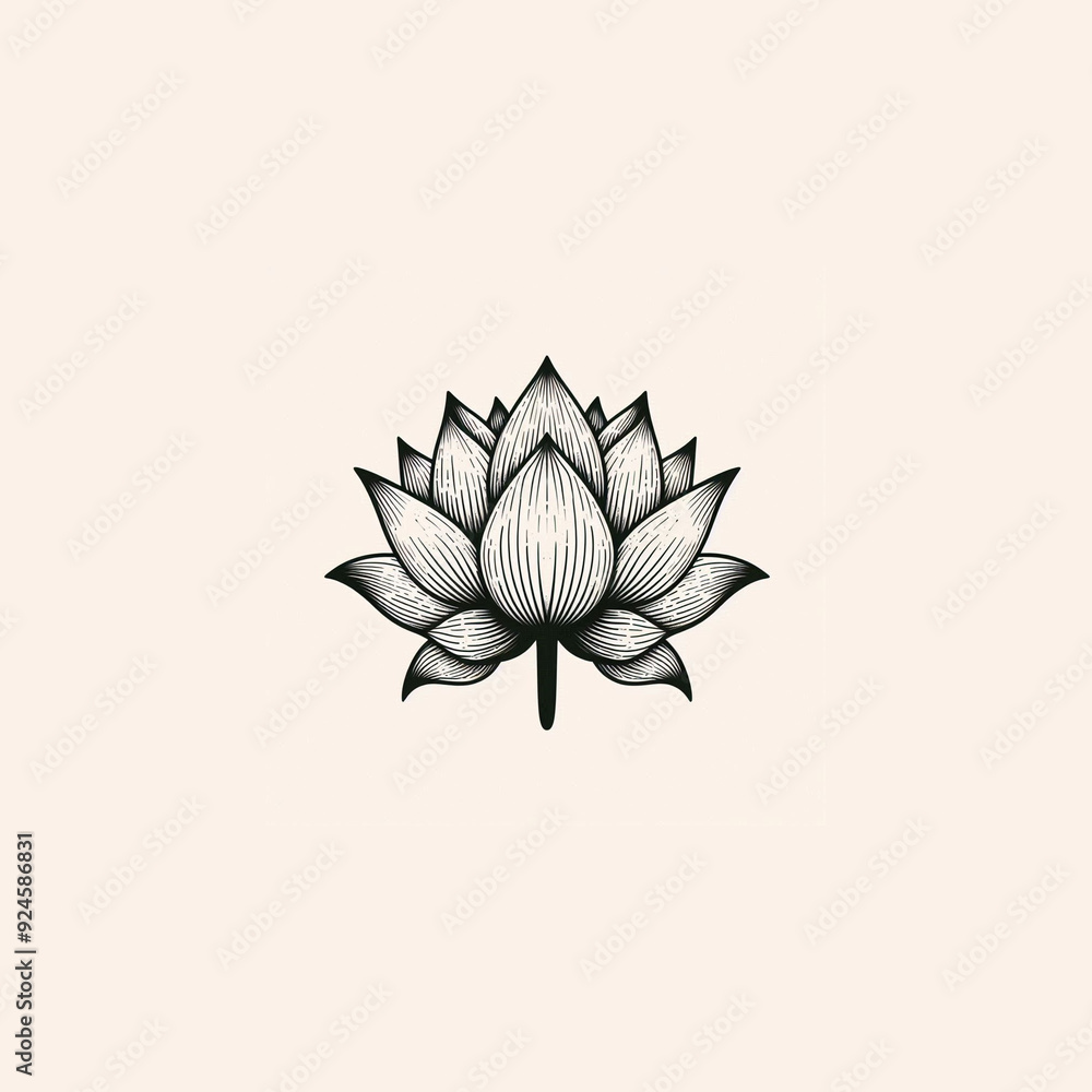 illustration of lotus flower illustration of lotus flower