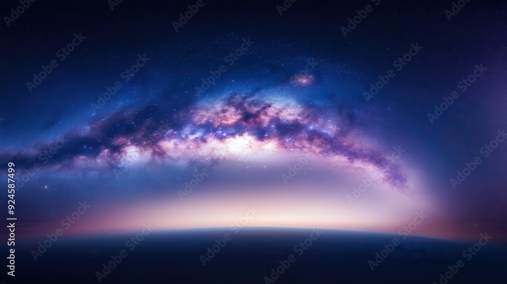 A beautiful night sky with a large cloud of stars A beautiful night sky with a large cloud of stars