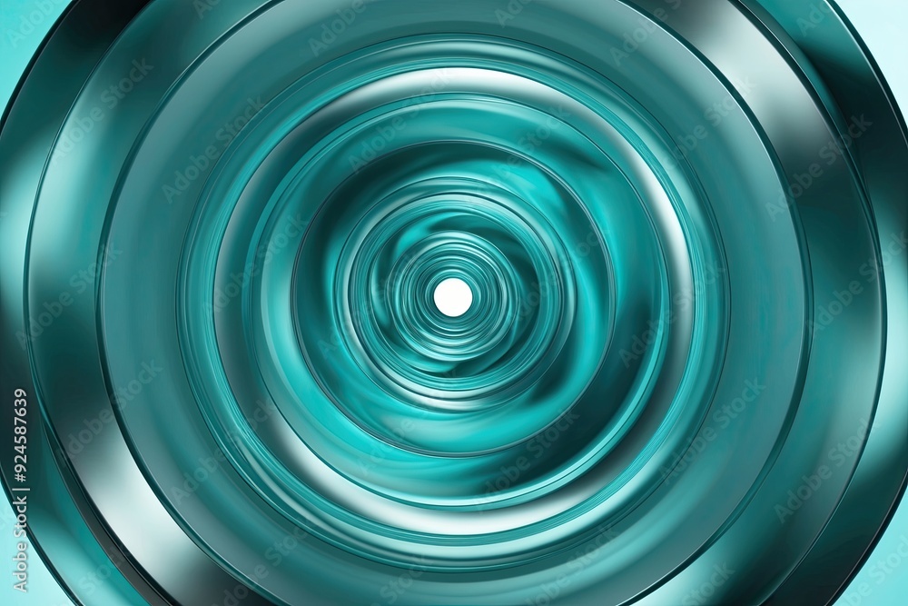 Stunning 3D Abstract Vortex Art in Mesmerizing Turquoise Hues Stunning 3D Abstract Vortex Art in Mesmerizing Turquoise Hues