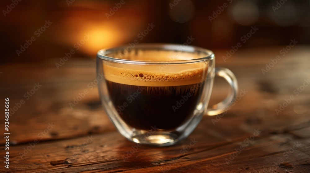 The glass coffee cup The glass coffee cup