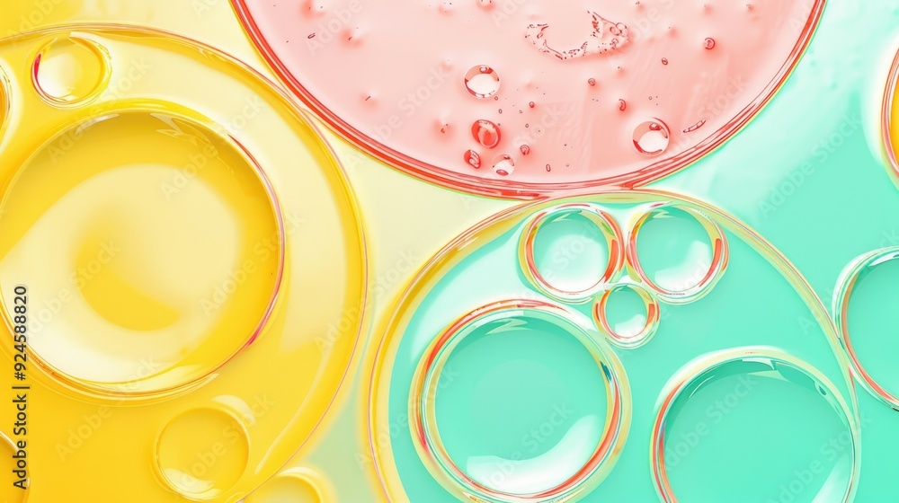 A collection of bubbles floating on top of each other A collection of bubbles floating on top of each other