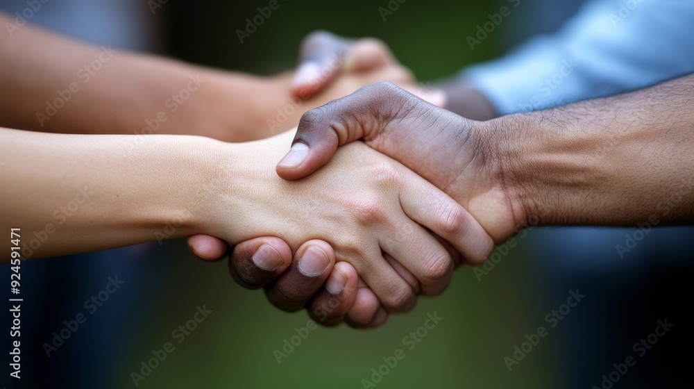 Business Recruiting And Consulting Handshake. Diverse Group, Generative AI Business Recruiting And Consulting Handshake. Diverse Group, Generative AI
