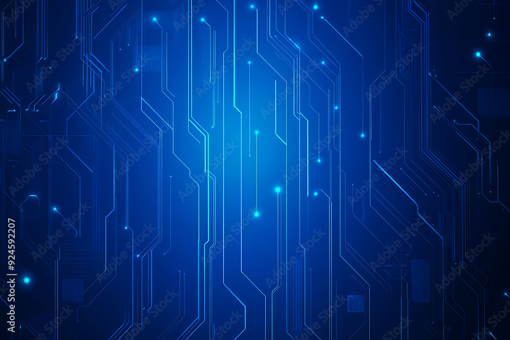 Vector illustration of a blue circuit board background featuring abstract digital tech patterns, with ample space for text or titles.
Vector illustration of a blue circuit board background featuring abstract digital tech patterns, with ample space for text or titles.