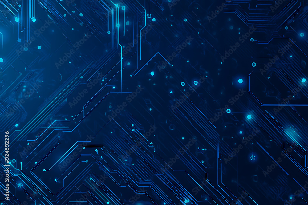 Vector illustration of a blue circuit board background featuring abstract digital tech patterns, with ample space for text or titles.
Vector illustration of a blue circuit board background featuring abstract digital tech patterns, with ample space for text or titles.