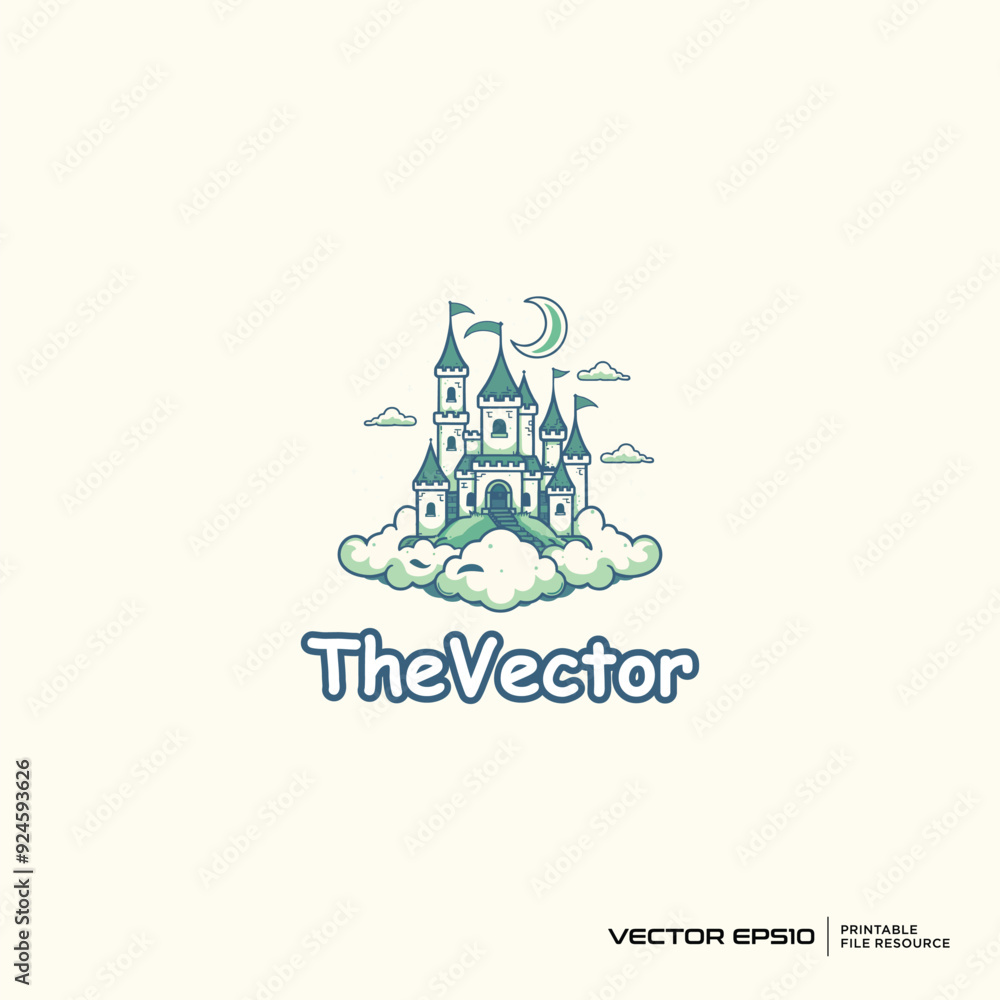 Castle line art, vector, logo, character, cartoon, illustration, eps10 Castle line art, vector, logo, character, cartoon, illustration, eps10