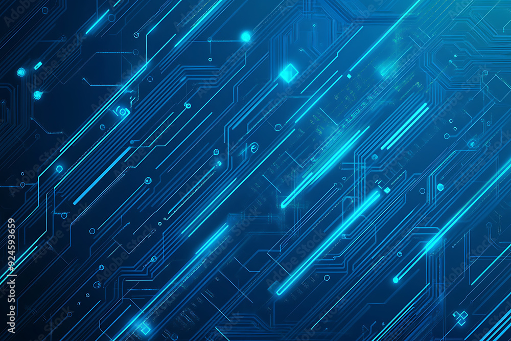 Vector illustration of a blue circuit board background featuring abstract digital tech patterns, with ample space for text or titles.
Vector illustration of a blue circuit board background featuring abstract digital tech patterns, with ample space for text or titles.