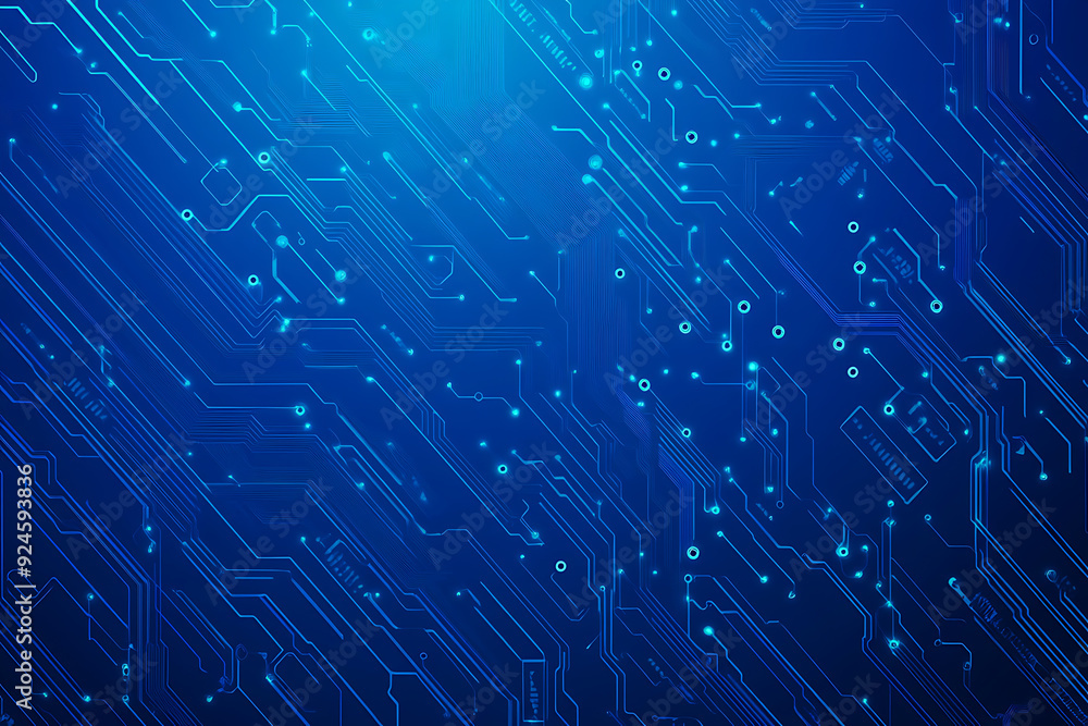Futuristic vector illustration of a blue circuit board with intricate digital patterns, ideal for modern tech backgrounds and interfaces.
Futuristic vector illustration of a blue circuit board with intricate digital patterns, ideal for modern tech backgrounds and interfaces.