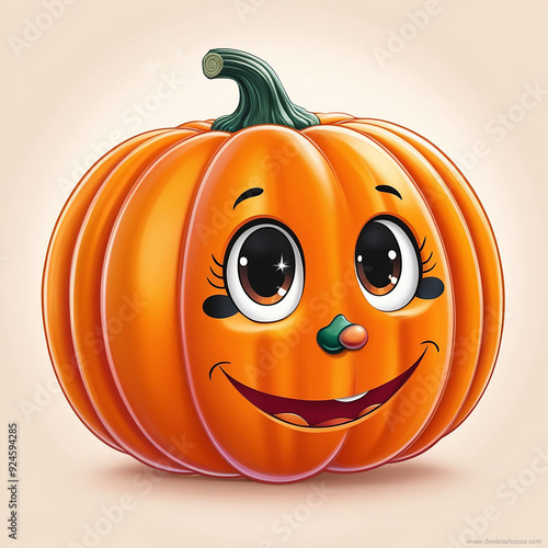 Cute halloweed pumkin illustration big eyes and friendly