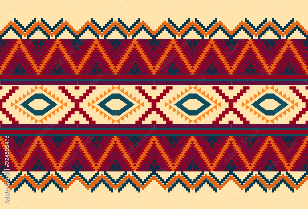 abstract Traditional geometric ethnic fabric pattern ornate elements with ethnic patterns design for textiles, rugs, clothing, sarong, scarf, batik, wrap, embroidery, print, curtain, carpe abstract Traditional geometric ethnic fabric pattern ornate elements with ethnic patterns design for textiles, rugs, clothing, sarong, scarf, batik, wrap, embroidery, print, curtain, carpe