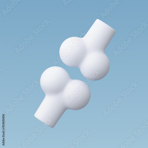 3d Realistic Bone joint icon vector Illustration
