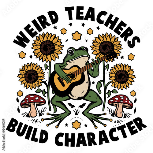 Funny Frog Weird Teachers Build Character SVG