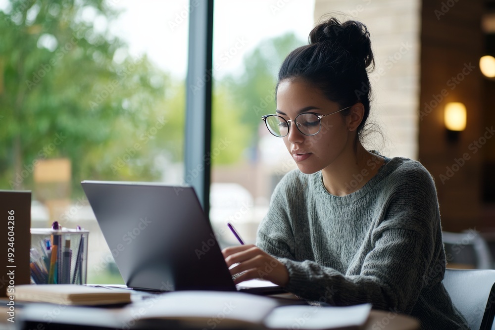 A student studying with a tutor online, discussing exam strategies and reviewing practice questions