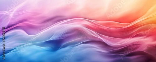 Wallpaper Mural Abstract colorful wave in soft hues of pink, blue, and orange creating a serene and dynamic visual flow. Torontodigital.ca