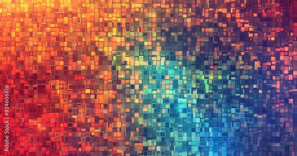Abstract Digital Mosaic Background Abstract Digital Mosaic Background