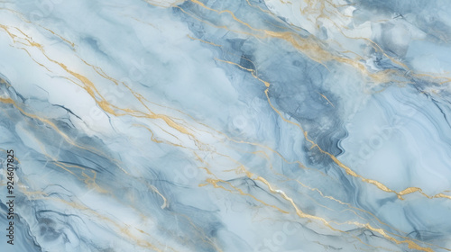 A highly detailed and realistic marble pattern with light blue, gray, and gold tones.seamless wallpaper, patterns, background, backdrop, wallpaper