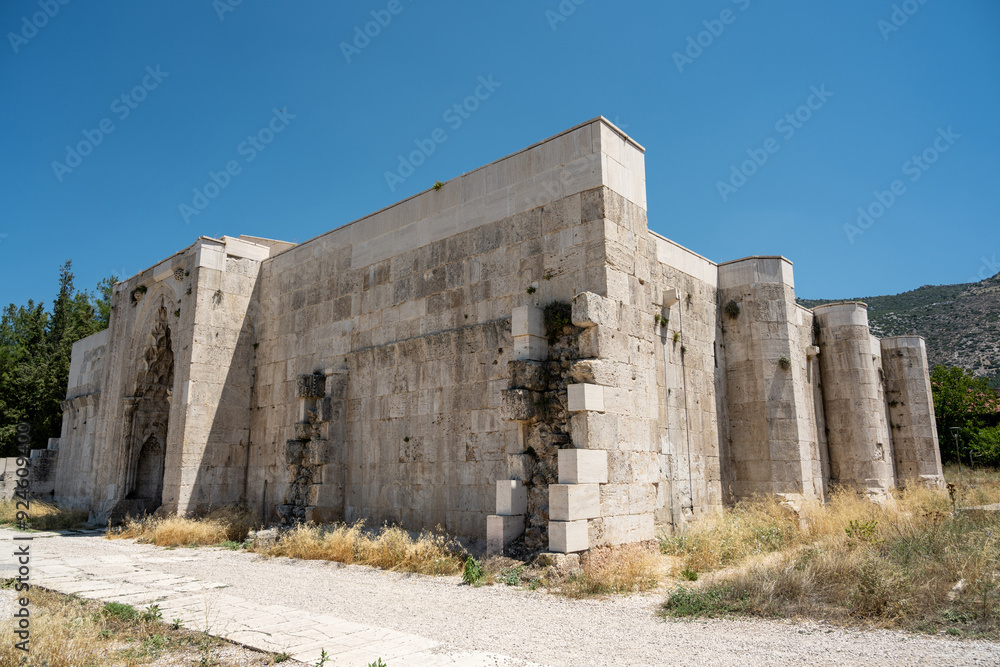Obraz premium Susuz Caravanserai, built by Giyaseddin Keykubad Bin Keyhusrev, located on the Antalya Burdur road. Susuz kervansarayi