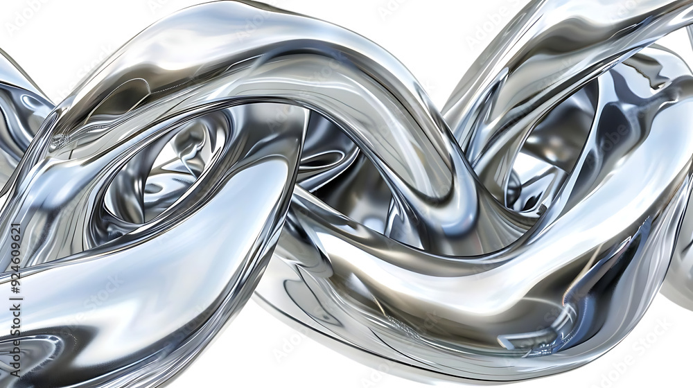 Abstract Silver Liquid Swirling and Flowing on Transparent Background Abstract Silver Liquid Swirling and Flowing on Transparent Background