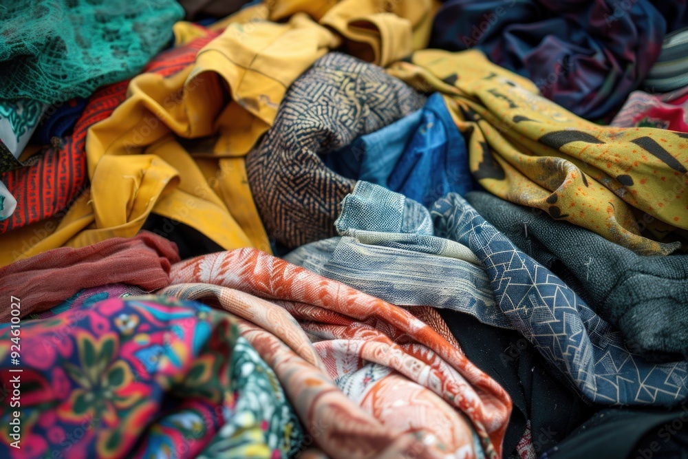 A stack of dirty laundry sits on a table, waiting to be washed A stack of dirty laundry sits on a table, waiting to be washed