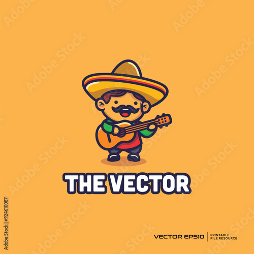 Country man mascot, vector, logo, character, cartoon, illustration, eps10