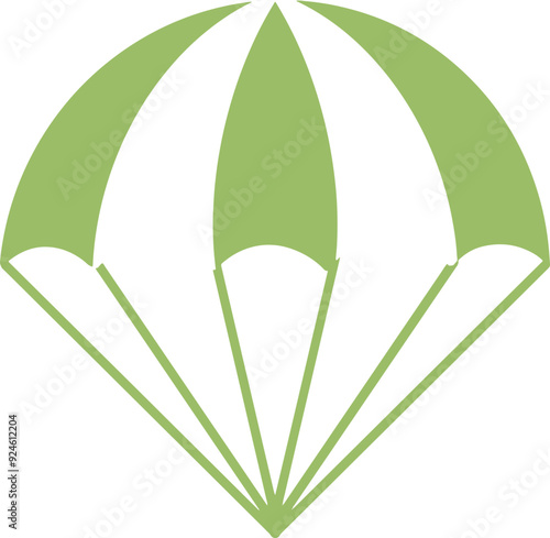 Outdoor sports parachute icon illustration