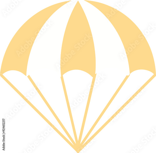 Outdoor sports parachute icon illustration