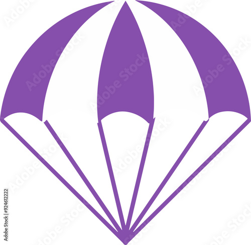 Outdoor sports parachute icon illustration