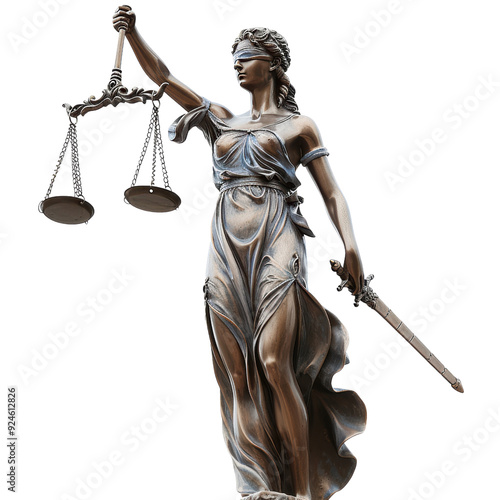 A Stunning Representation of Justice Personified Through a Striking Statue photo