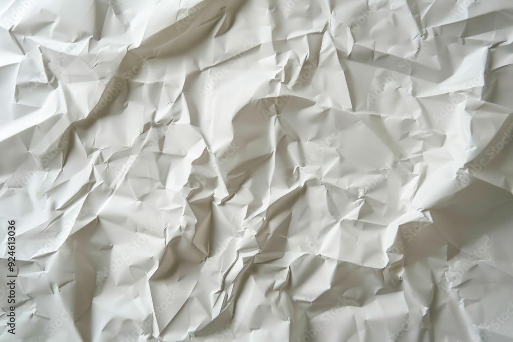Fototapeta premium A detailed shot of a blank sheet of white paper, perfect for use in presentations, reports or designs