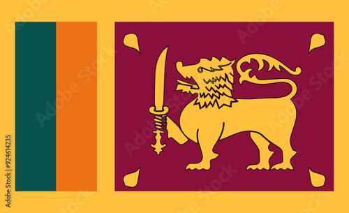 Sri Lanka flag illustrator country flags